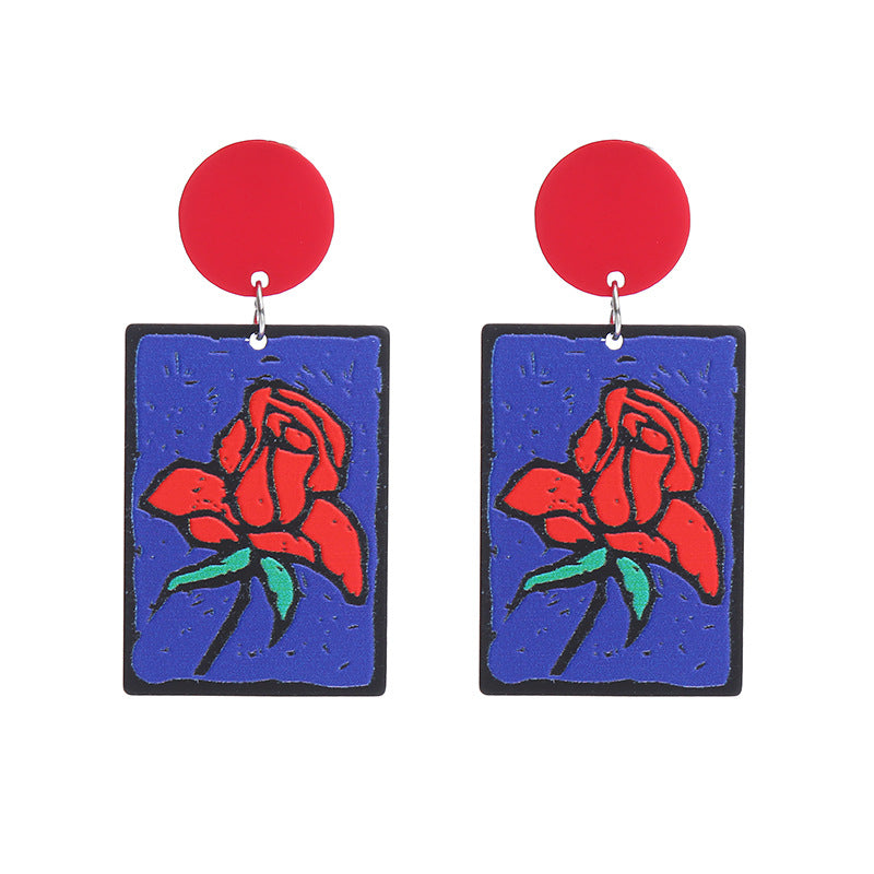 Acrylic New Love Earrings (Minimo de Compra 2) MIC-ChouT029