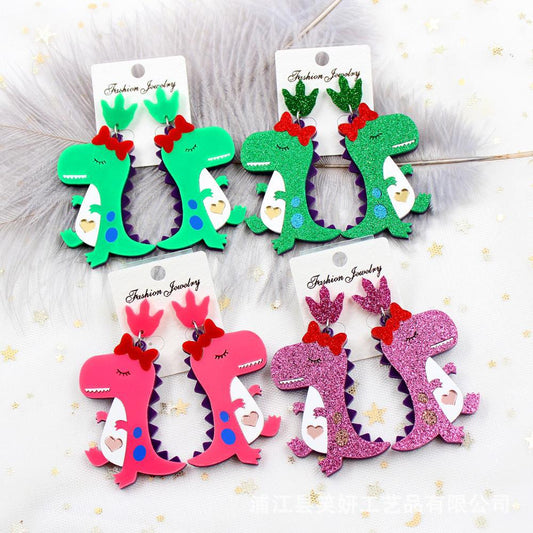 Acrylic Cute Dinosaur Egg Earrings (Minimo de compra 5) MYA-XiaoY021