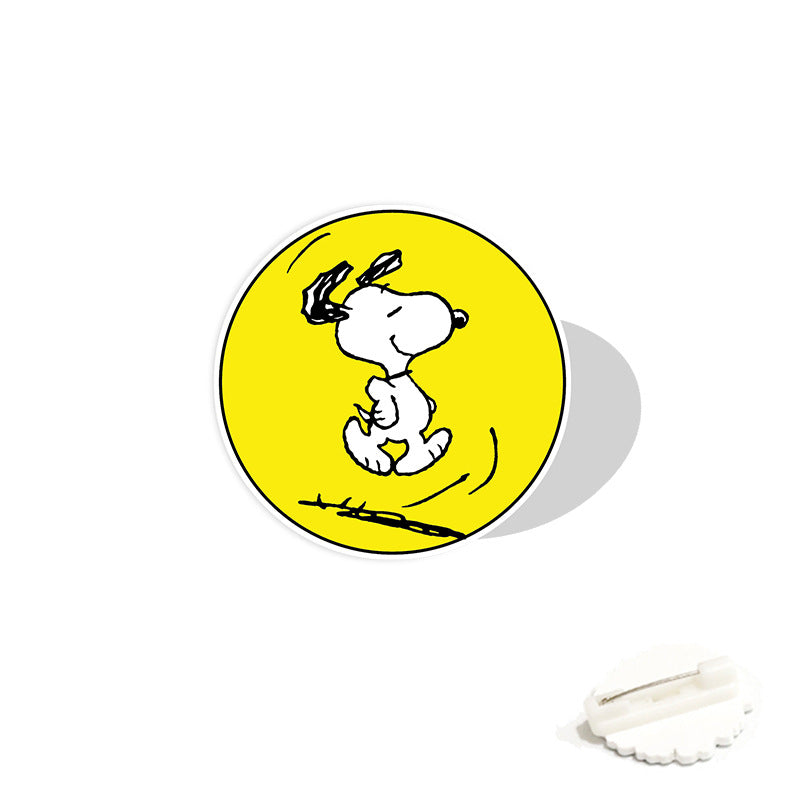 Acrylic cartoon cute Snoopy brooch (Minimo de compra 2) MIC-WeiJ001