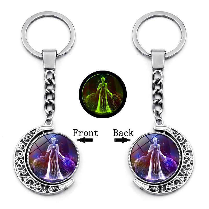 Alloy constellation luminous keychain MYA-HengX006