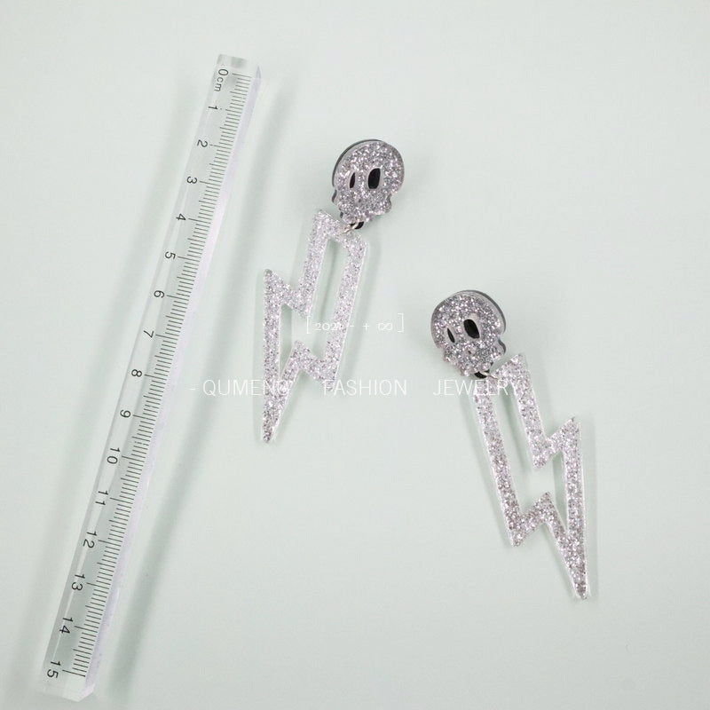 Acrylic Halloween New Lightning Earrings (Minimo de Compra 3) MIC-OuG061