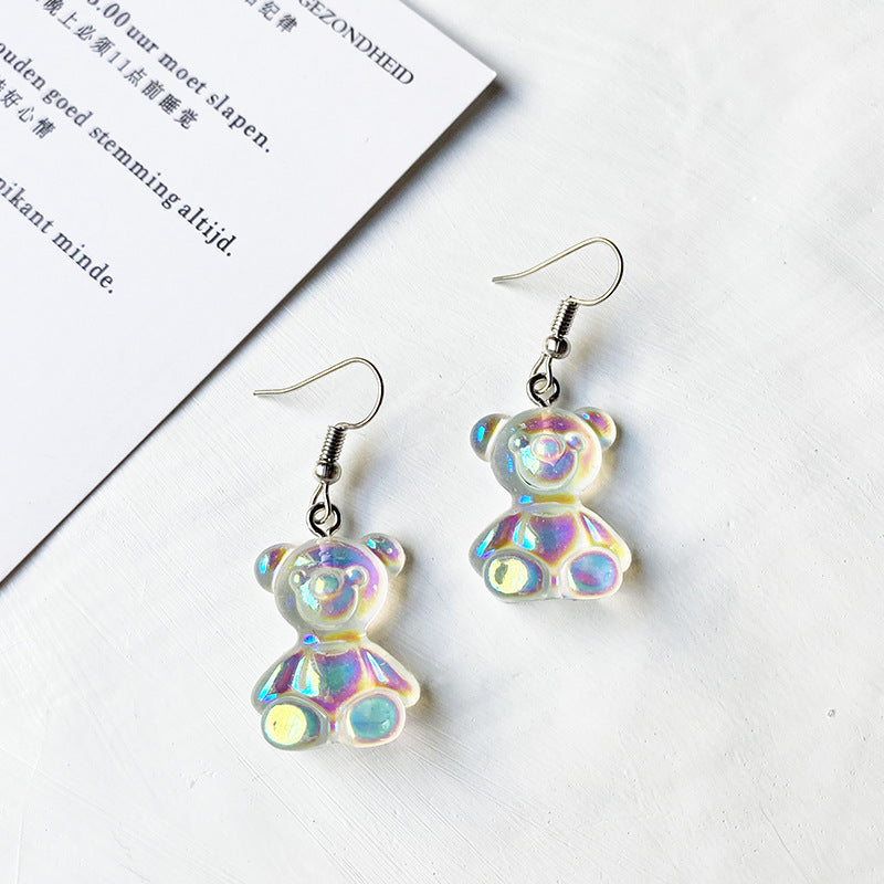 Resin printed bubble blown girl earrings (Minimo de Compra 2) MIC-YouY023