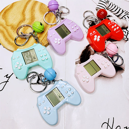 Retro Mini Tetris Handle Game Console Kids Gift Keychain DMF004