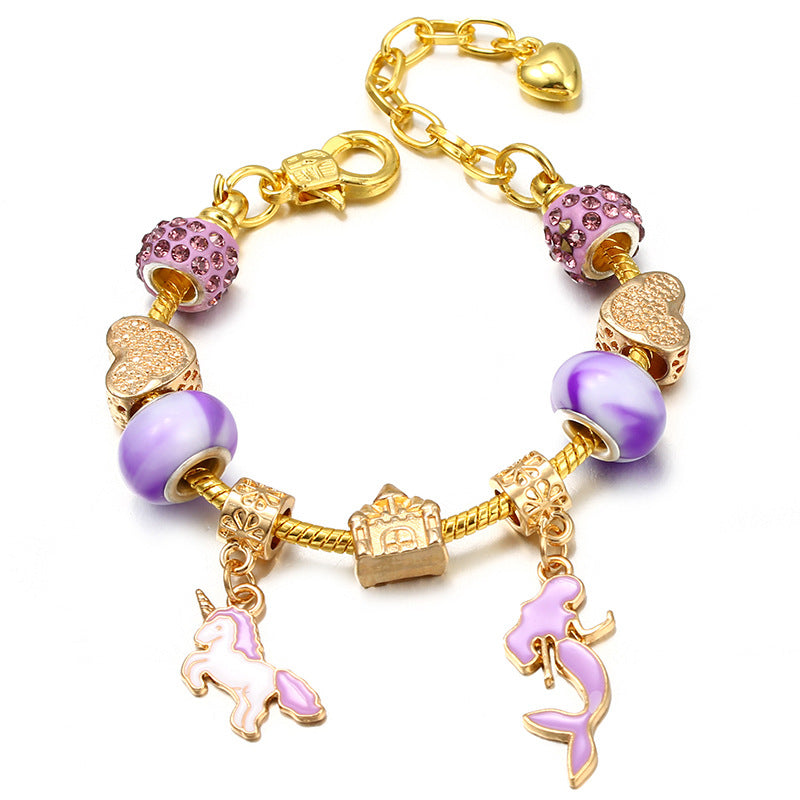 Alloy DIY Pandora Cartoon Bracelet MYA-LiY021