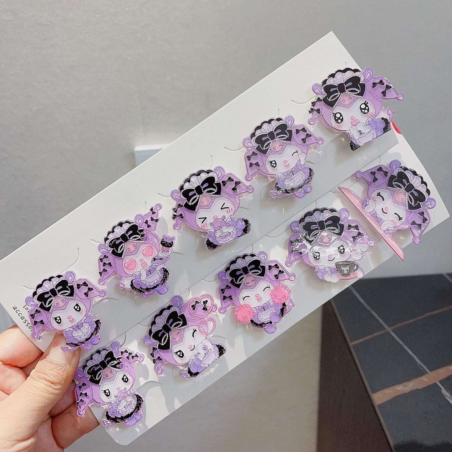 Acrylic cartoon cute hair clip 10PCS MYA-RuoT011