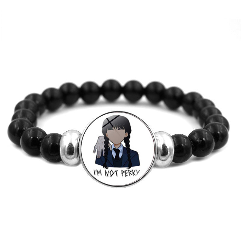 alloy versatile black beaded bracelet MIC-BT-JiaY008