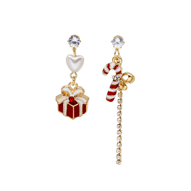 Alloy Elk Snowman Christmas Tree Earrings (Minimo de Compra 2) MYA-MDD087