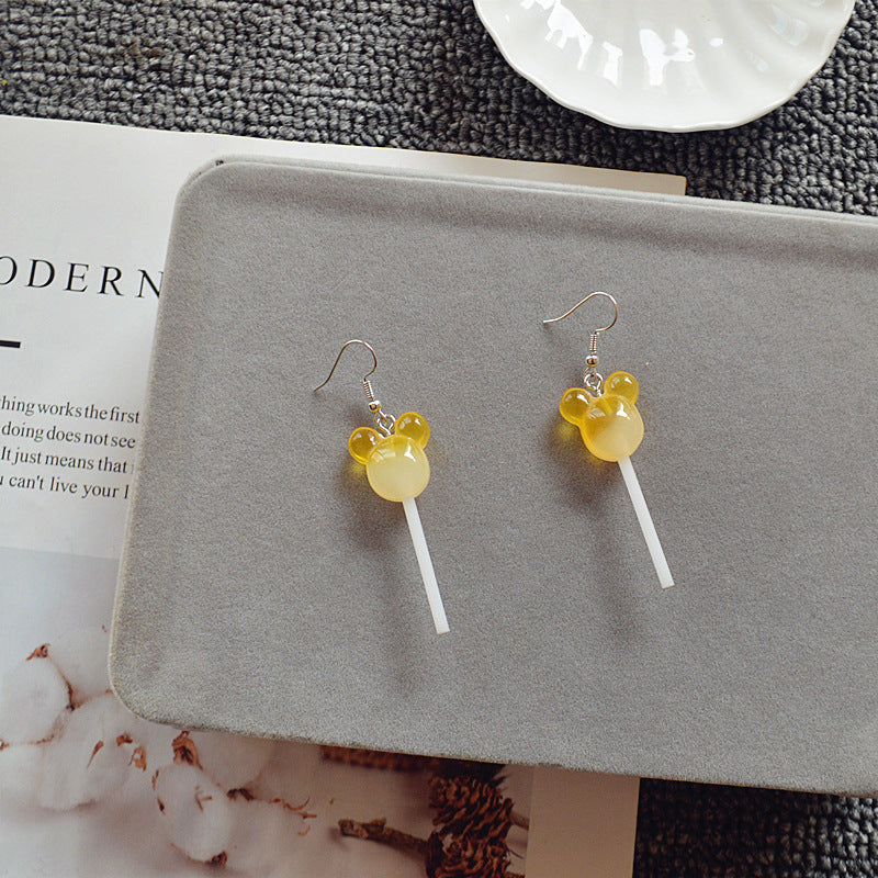 Resin lollipop long earrings (Minimo de Compra 2) MYA-XieN040