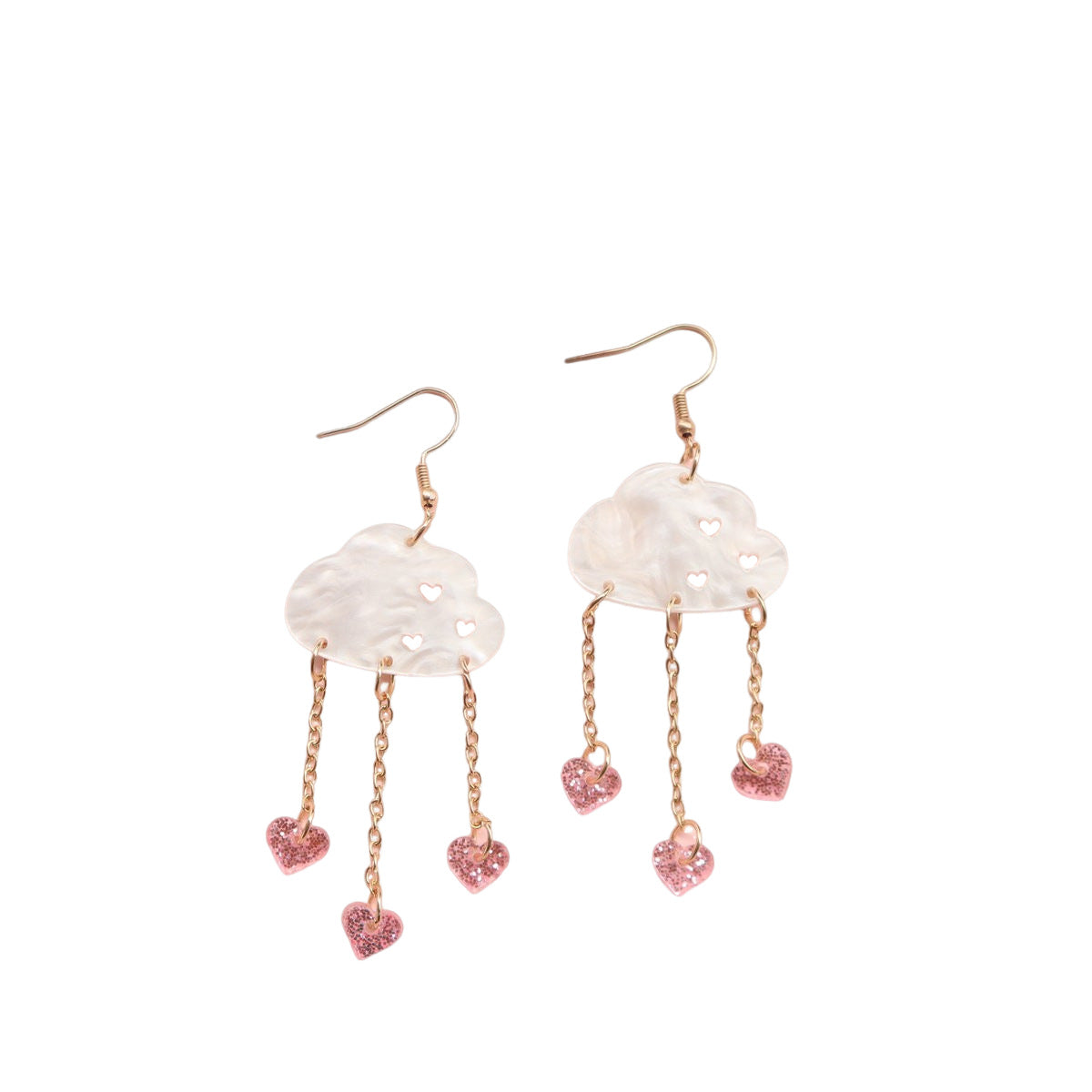 Acrylic Cloud Tassel Love Earrings MYA-OuG099