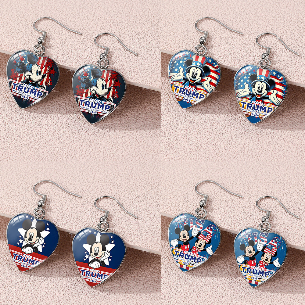 Alloy stainless steel Mickey Mouse Earrings (Minimo de compra 5) MIC-XiangL112