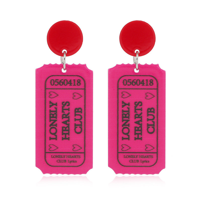 Acrylic colored umbrella earrings MIC-KaiQ043