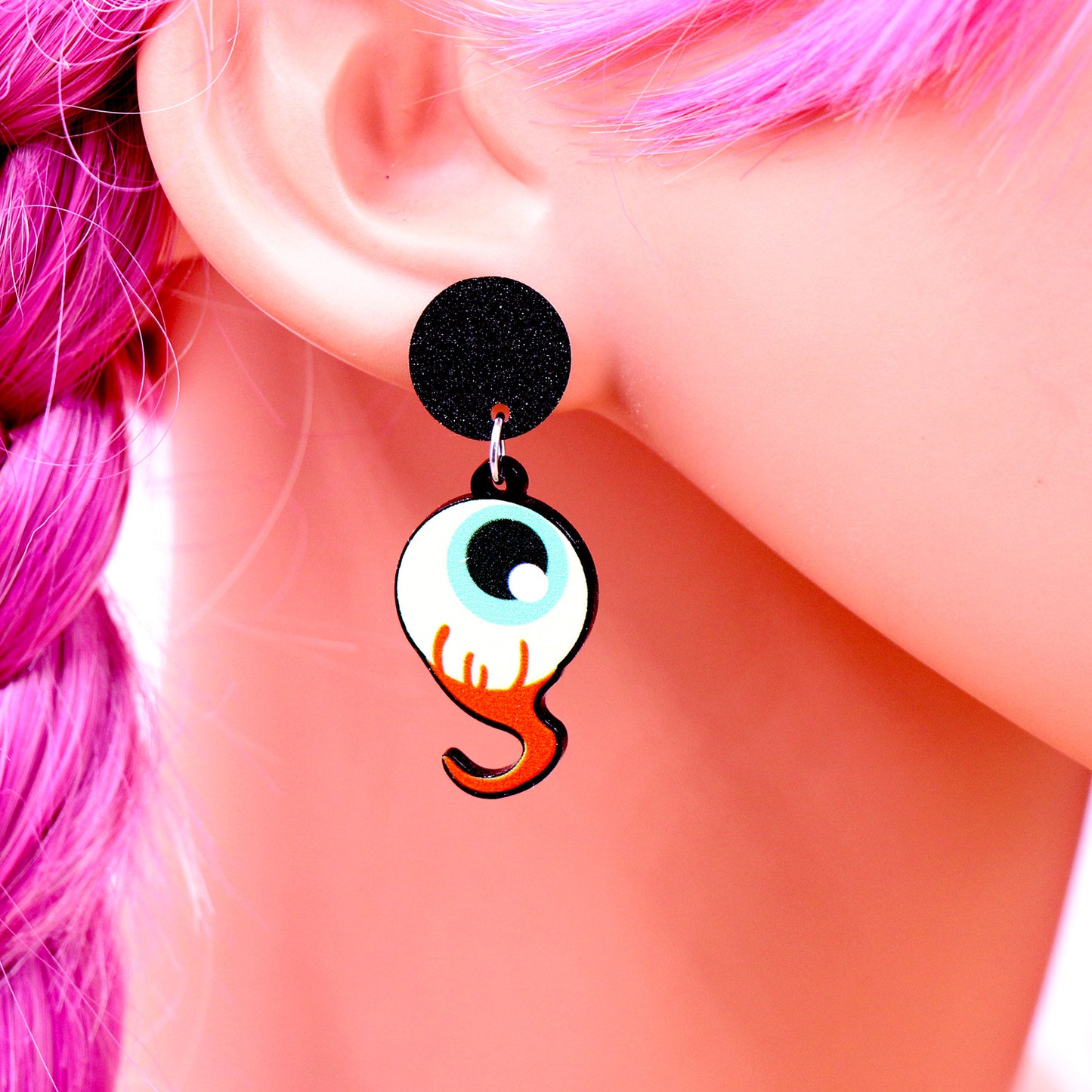 Acrylic Halloween Eye Ear Studs (Minimo de compra 5) MIC-XiaoY041