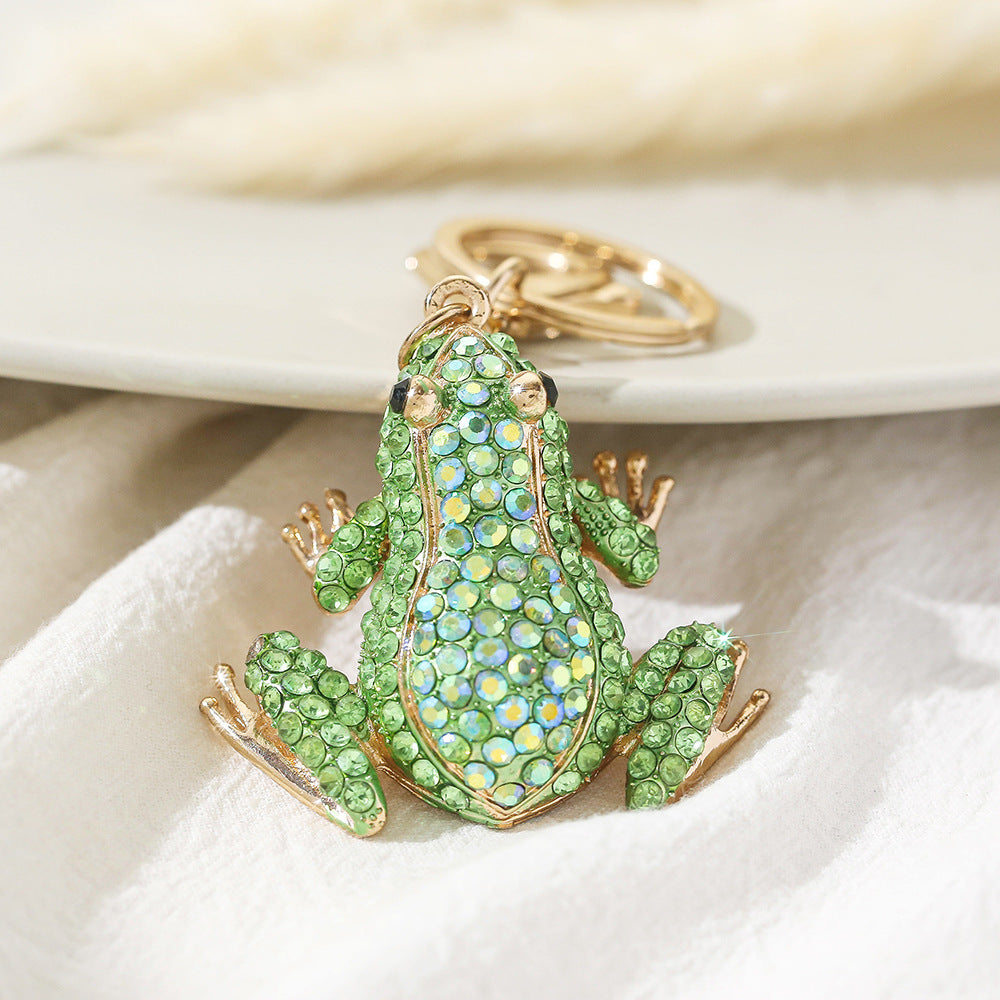 Diamond inlaid new frog keychain  (Minimo de compra 2) MIC-ChaoK011