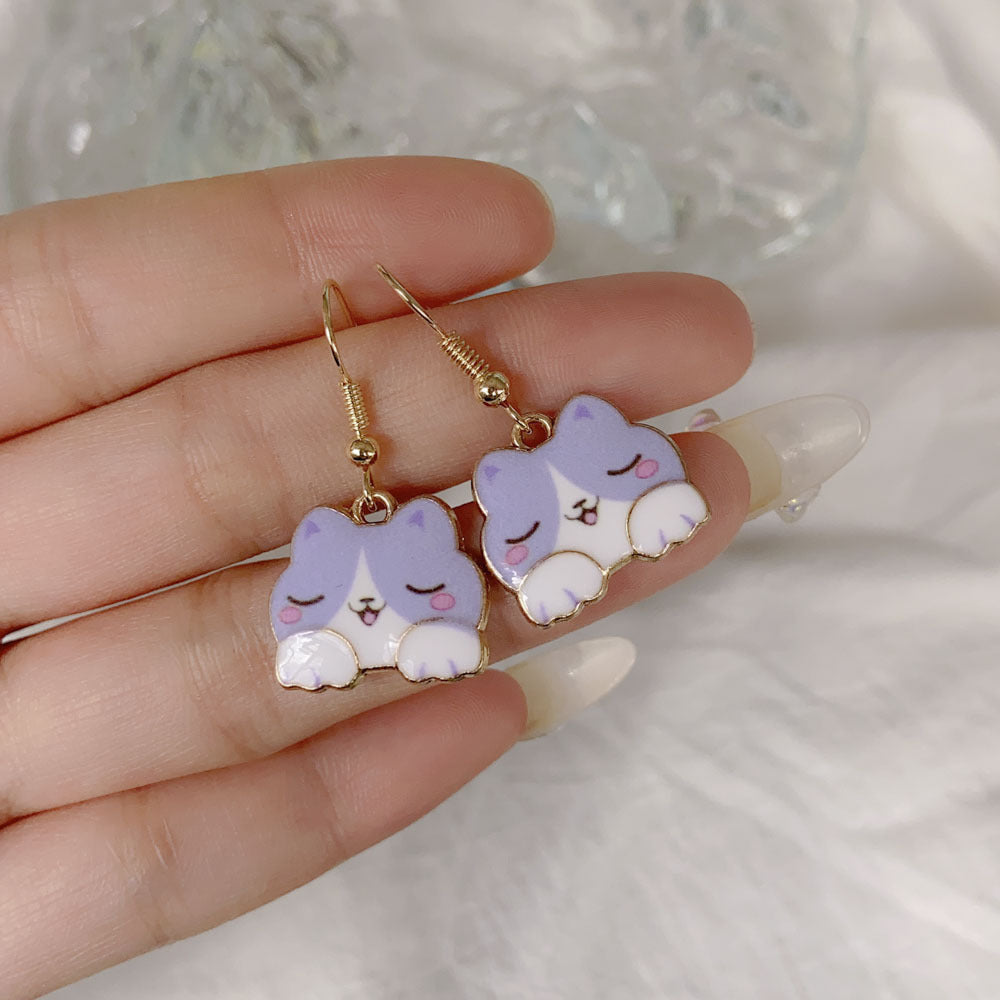 Acrylic cartoon cat earrings (Minimo de compra 2) MYA-YiD035