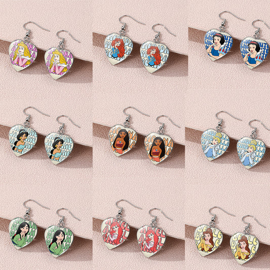 Alloy Beauty and Beast Earrings (Minimo de compra 5) MIC-XiangL115