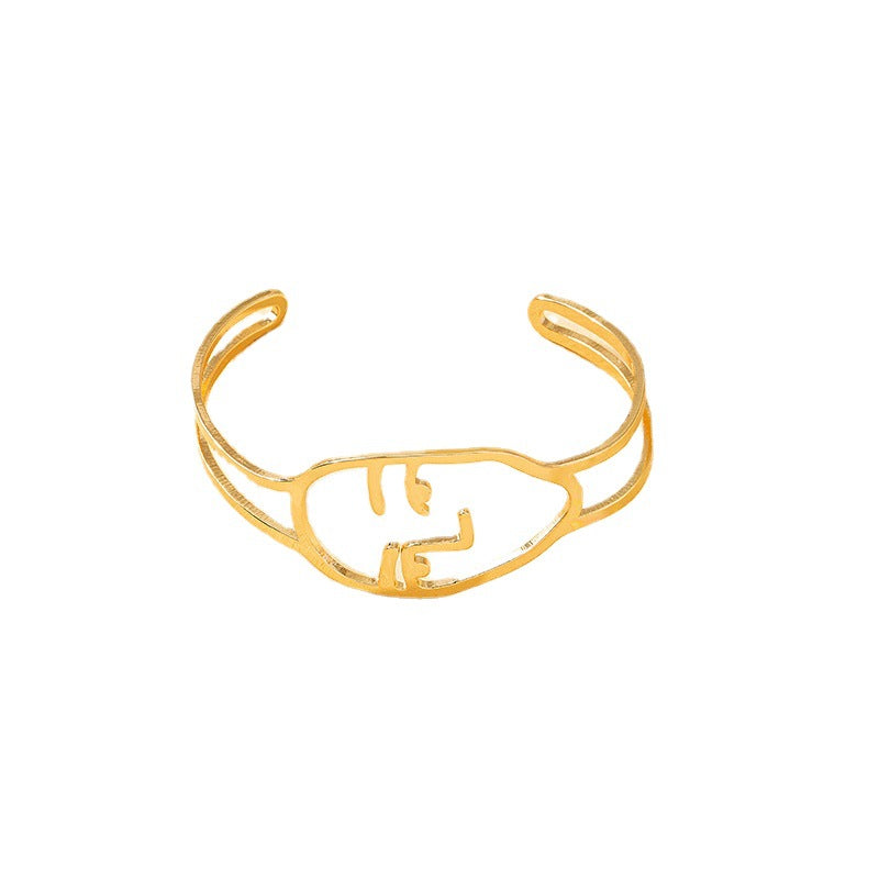 Alloy Hollow Funny Face Bracelet (Minimo de Compra 2) MIC-JLD002