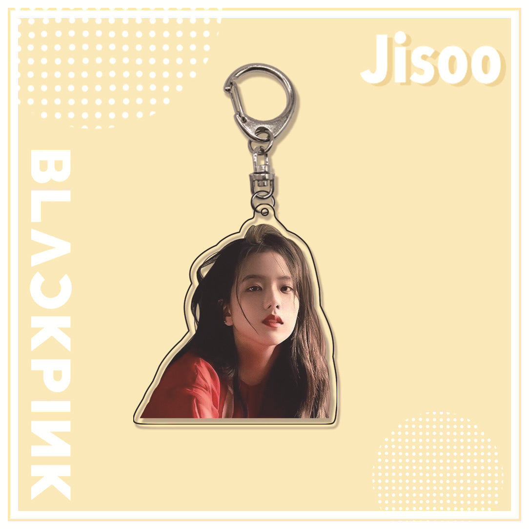 Acrylic pink ink double-sided blackpink keychain (Minimo de Compra 2)  MIC-ManM011