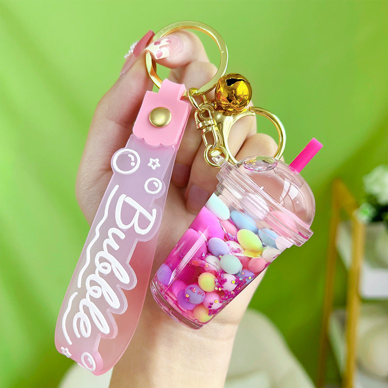 Acrylic Luminous Oil Milk Tea Cup Keychain MIC-YanG010