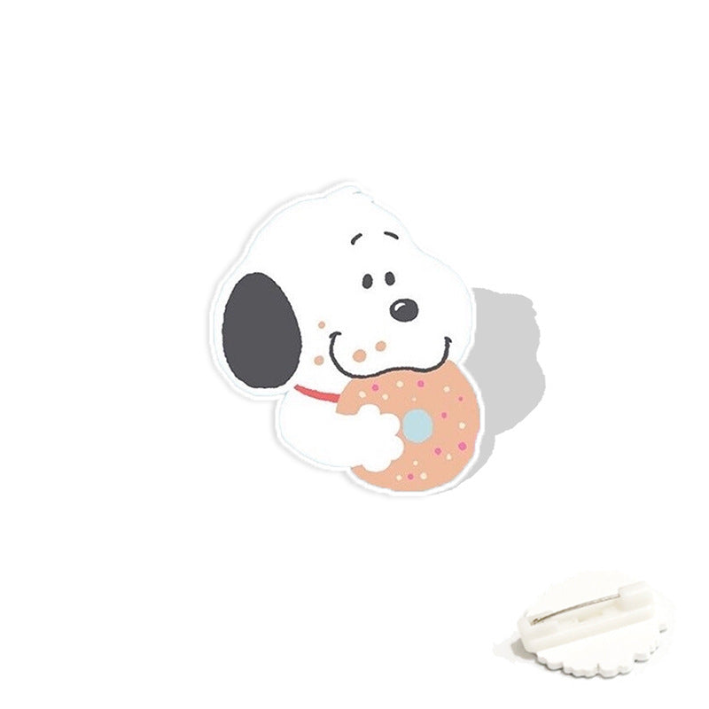 Acrylic cartoon cute Snoopy brooch (Minimo de compra 2) MIC-WeiJ002