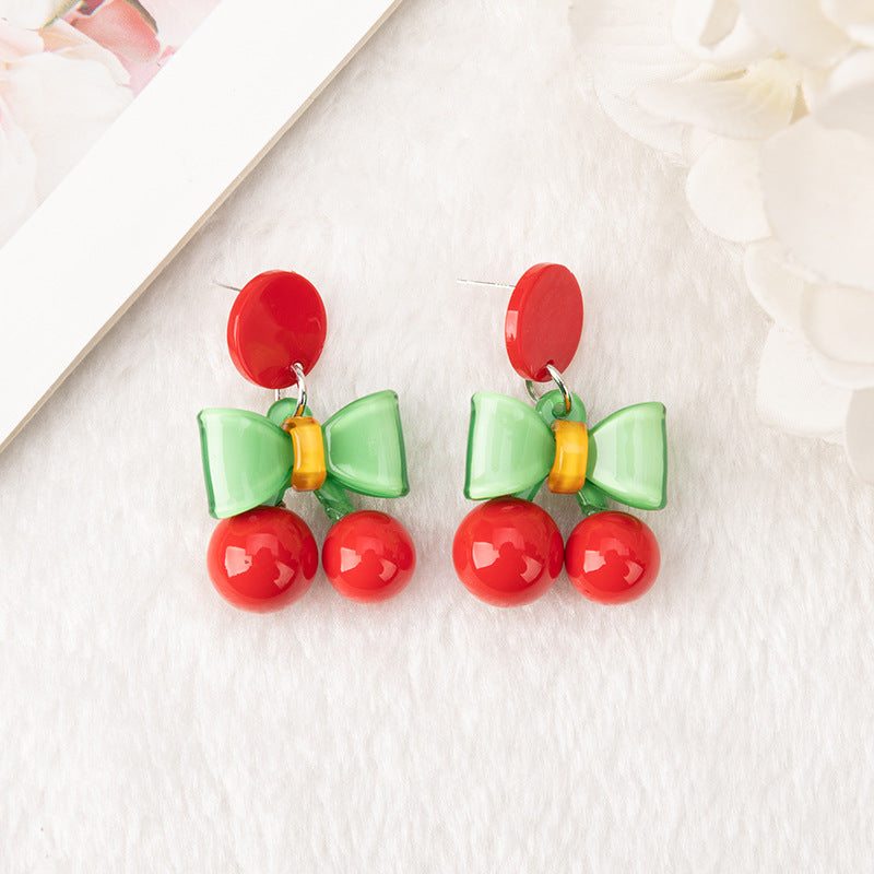 Alloy Cherry Strawberry Apple Earrings (Minimo de Compra 3) MYA-YouY036