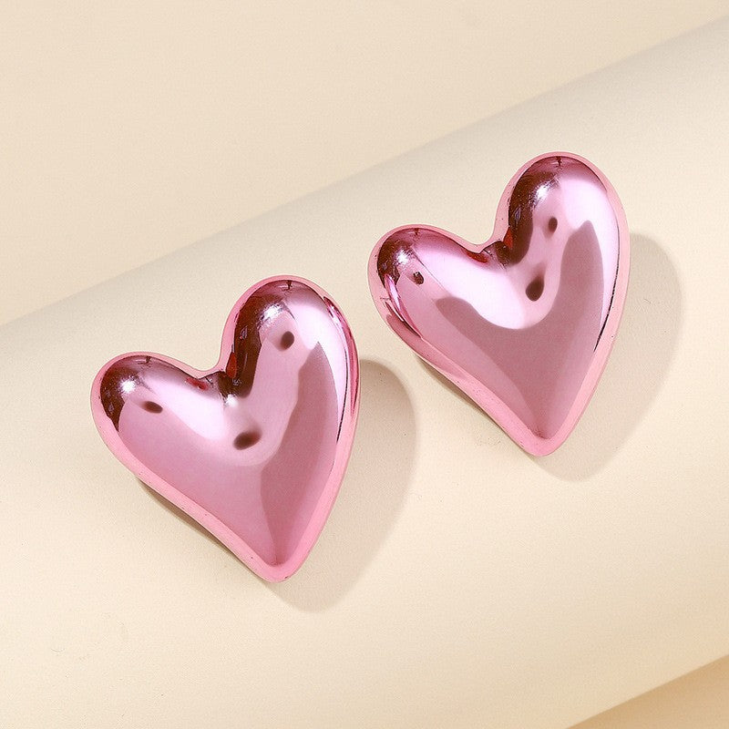 Alloy Candy Color Half Round Earrings (Minimo de Compra 2) MYA-ShangH012