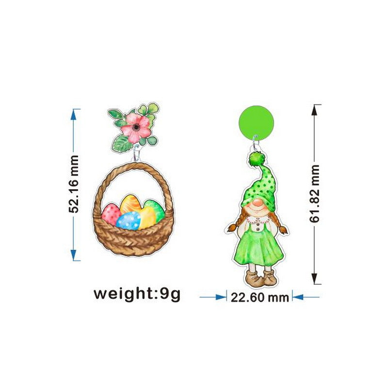 Acrylic truck egg dwarf earrings MYA-XueP144