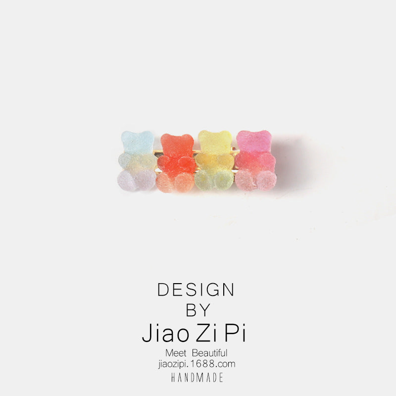 Resin bear gummy hair clip (Minimo de Compra 2) MIC-JZP027