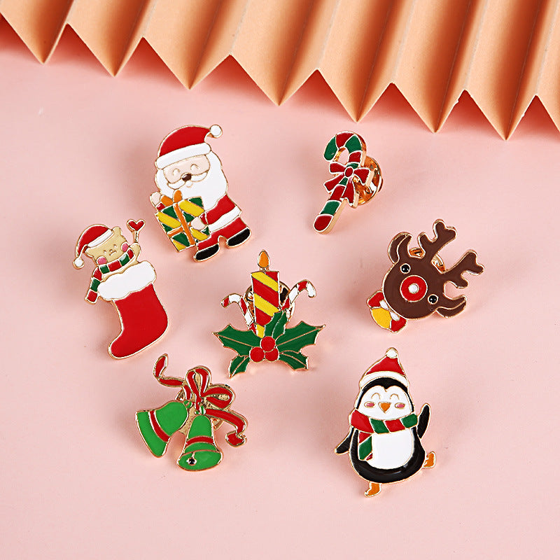 Alloy Cute Christmas Day Series Brooch MIC-QiSen008