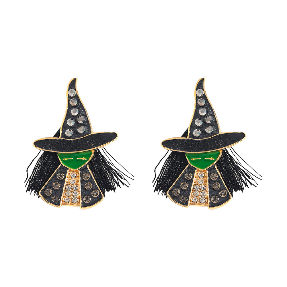 Alloy Halloween Witch Earrings (Minimo de Compra 2) MIC-JiqQ004