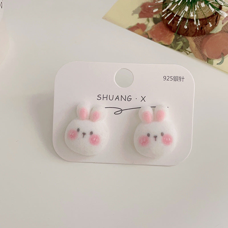 Acrylic flocked cute earrings (Minimo de Compra 2) MYA-ShuangX032