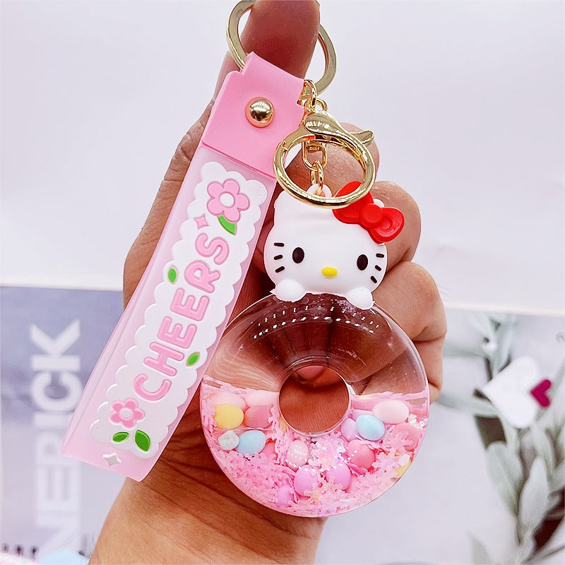 PVC cartoon floating oil keychain MYA-DMF013