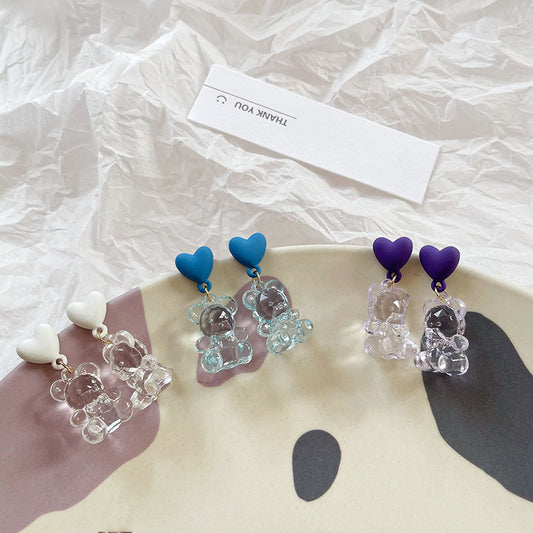 Alloy Bear Love Earrings MYA-ABL032