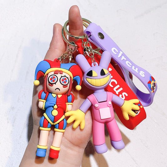 PVC cartoon magical digital circus keychain MIC-QiC026