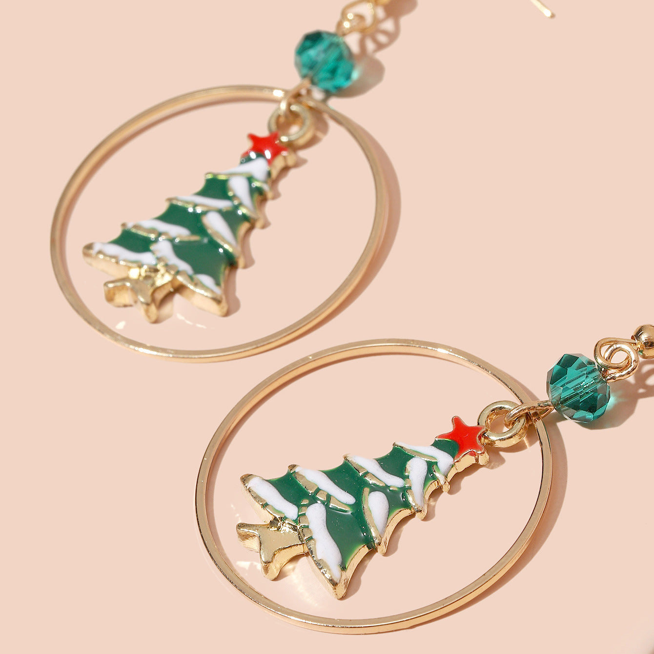 Acrylic Christmas Tree Wreath Earrings MIC-JunJ021