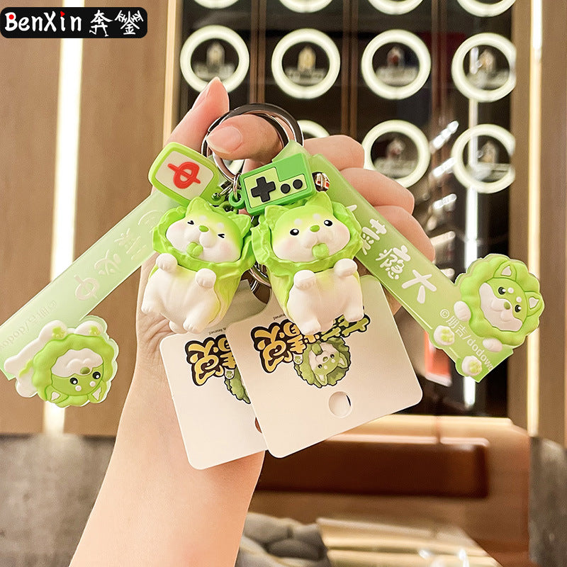 PVC new vegetable spirit cartoon keychain MIC-BenX015