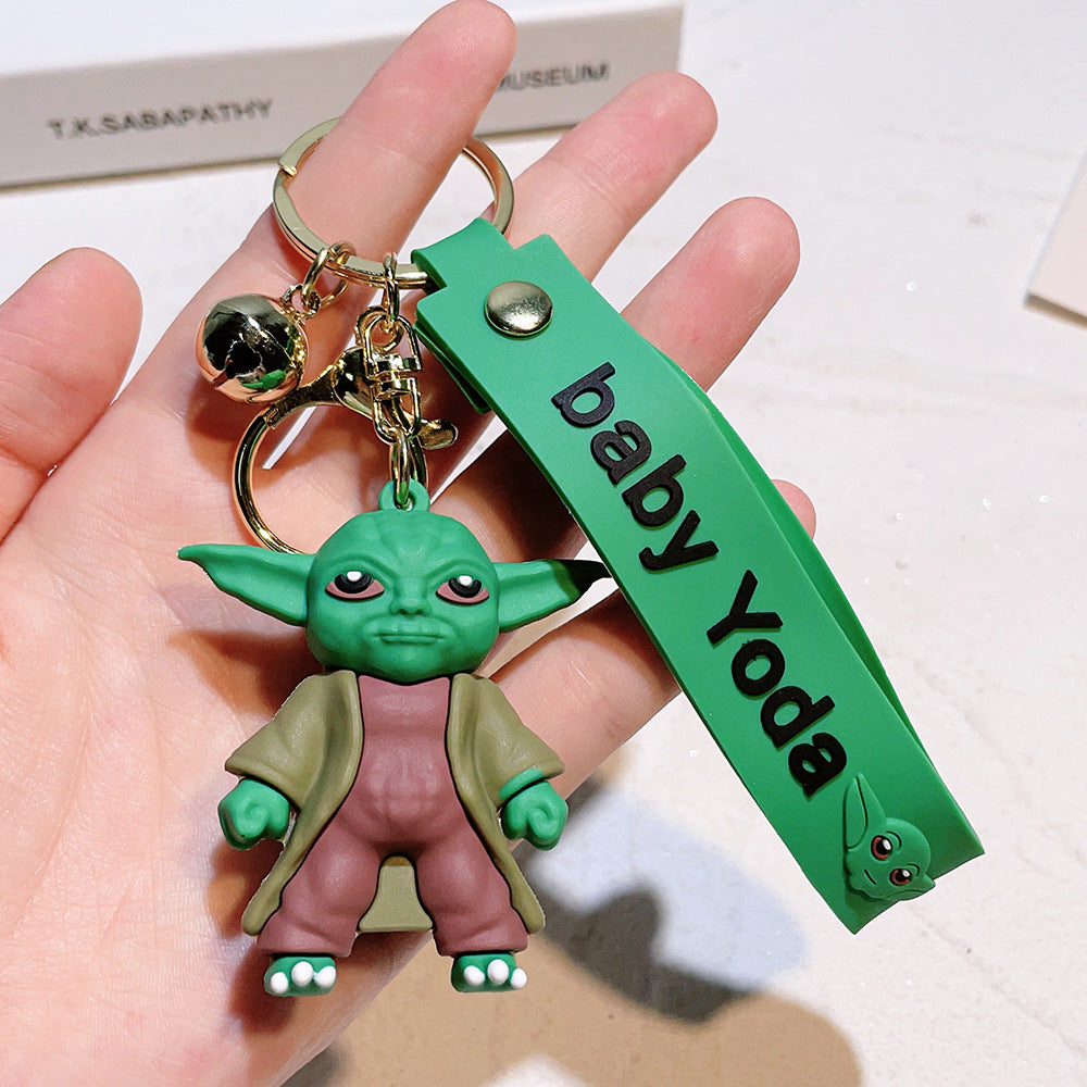 PVC cartoon new Yoda baby keychain MIC-QiC042