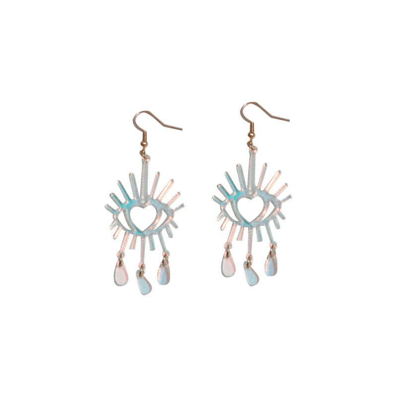 Acrylic Love Drop Tassel Earrings （Minimo de compra 2） MIC-OuG021