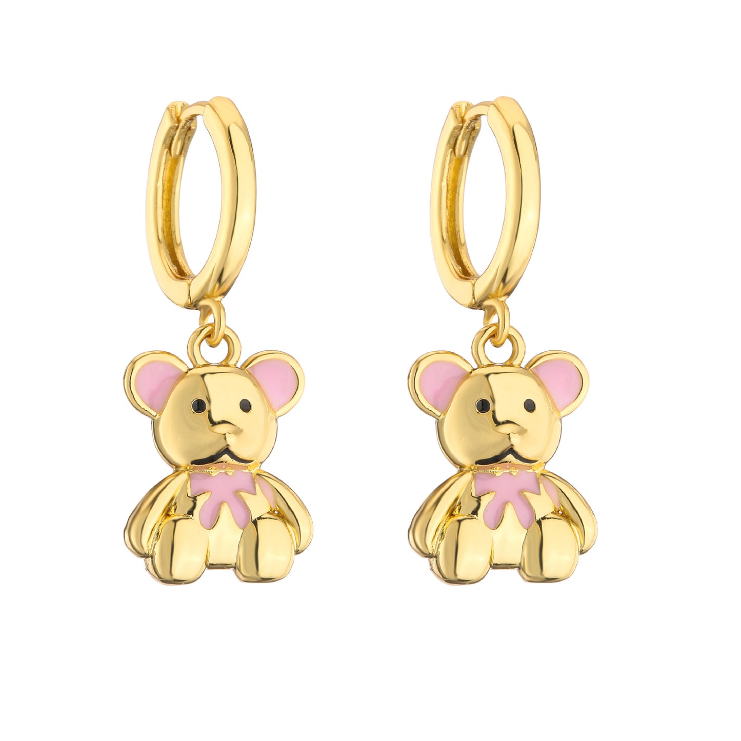 Alloy Peach Blossom Oil Elephant Earrings (Minimo de Compra 2) MIC-JuC027