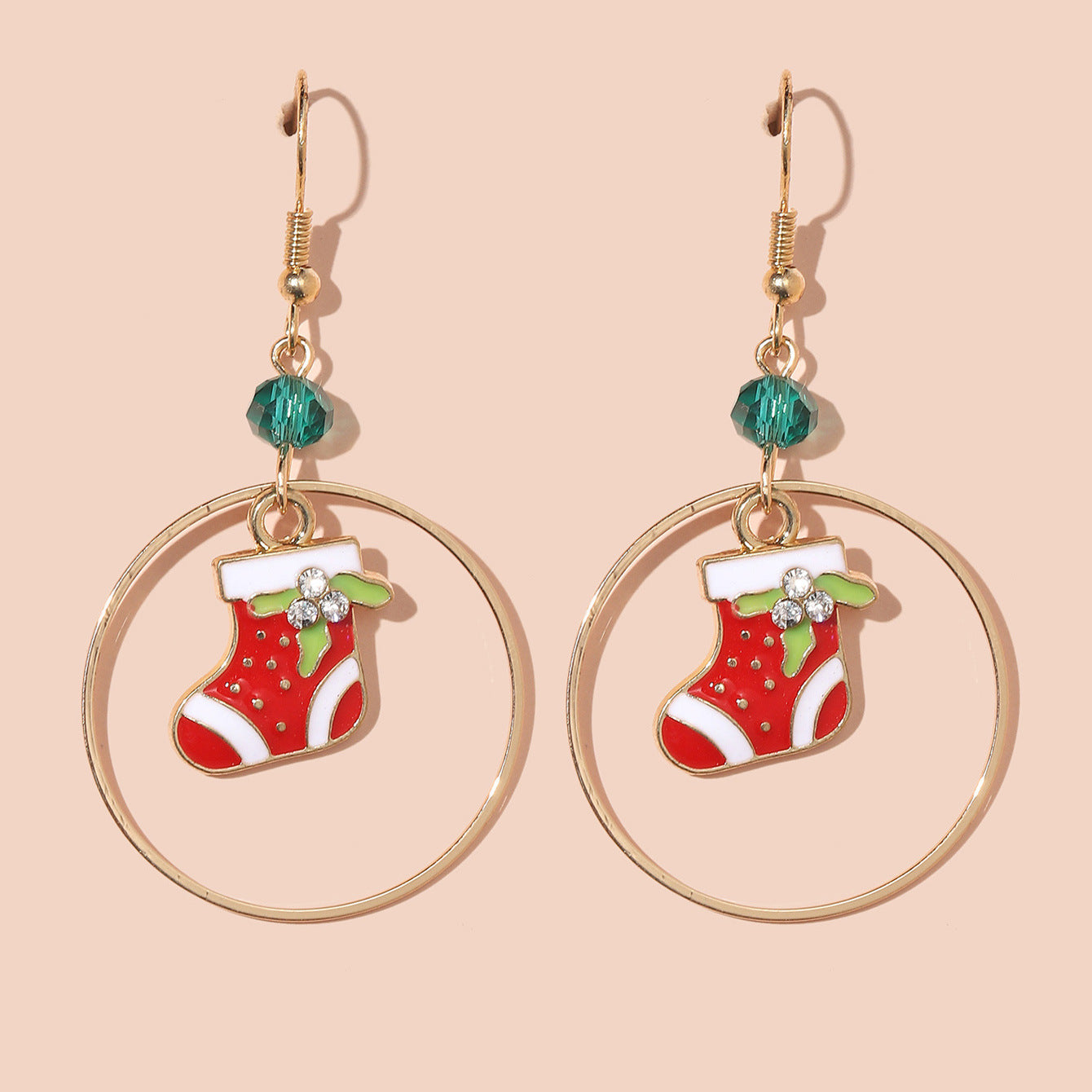 Acrylic Christmas Tree Wreath Earrings MIC-JunJ021