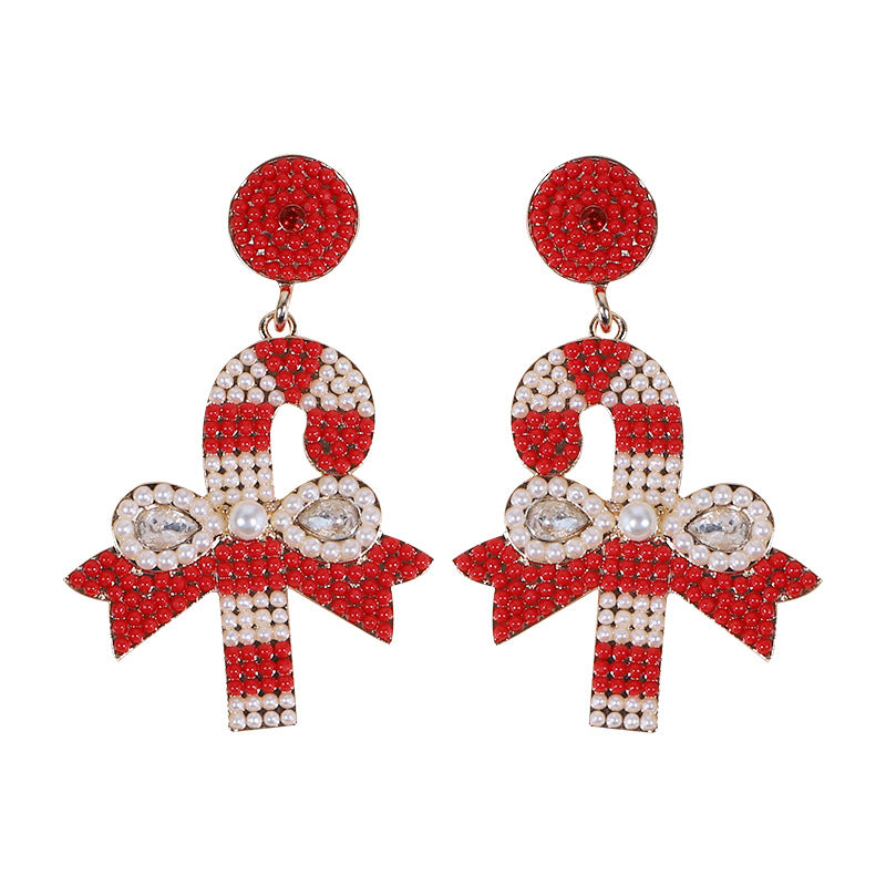 Alloy Christmas Tree Bell Earrings (Minimo de Compra 2) MIC-DWKM005