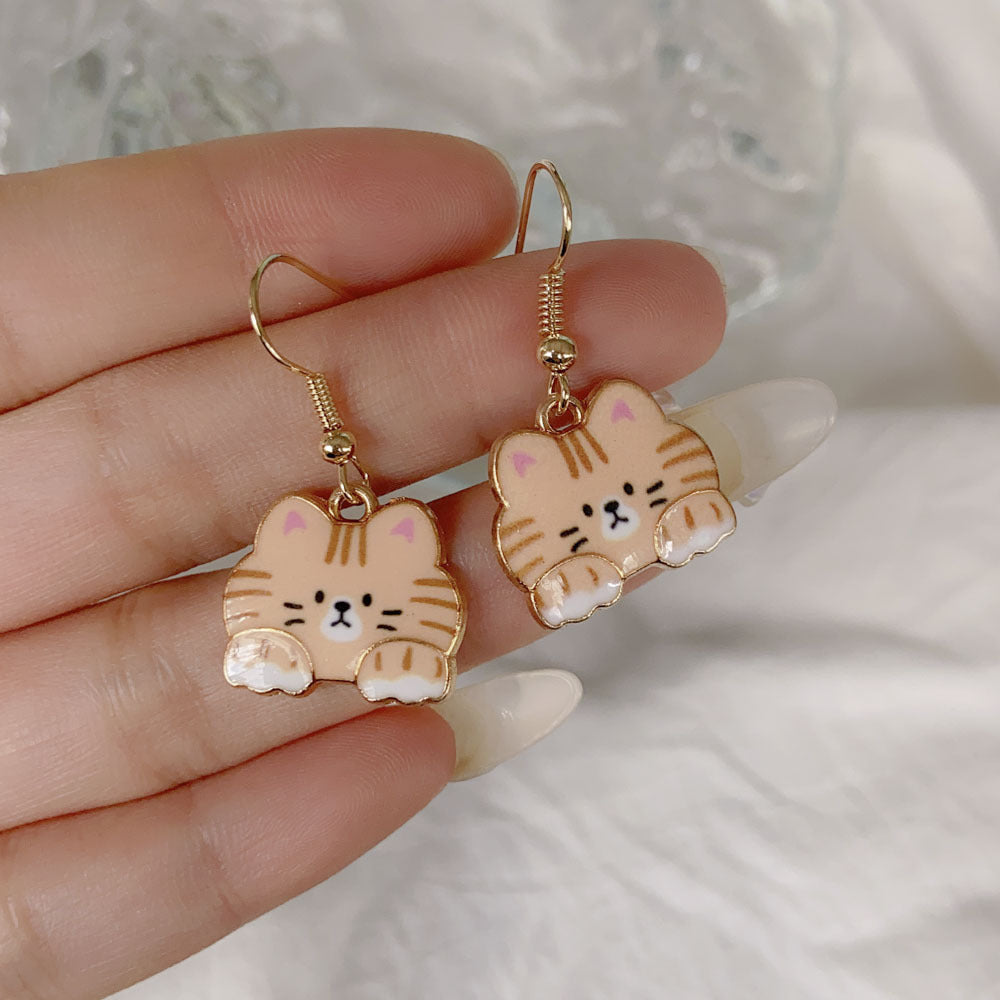 Acrylic cartoon cat earrings (Minimo de compra 2) MYA-YiD035