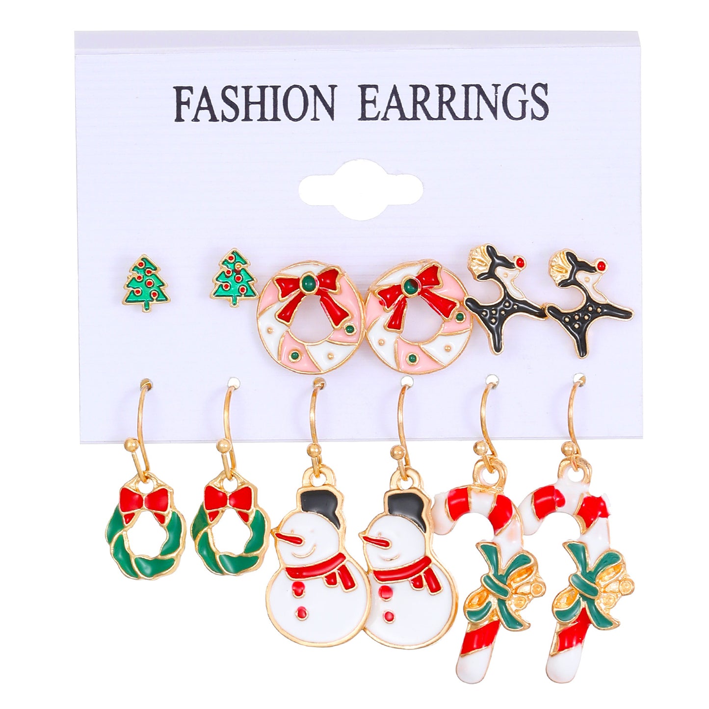 Alloy Christmas Bell Elk Earrings (Minimo de Compra 2) MYA-MiaoY094