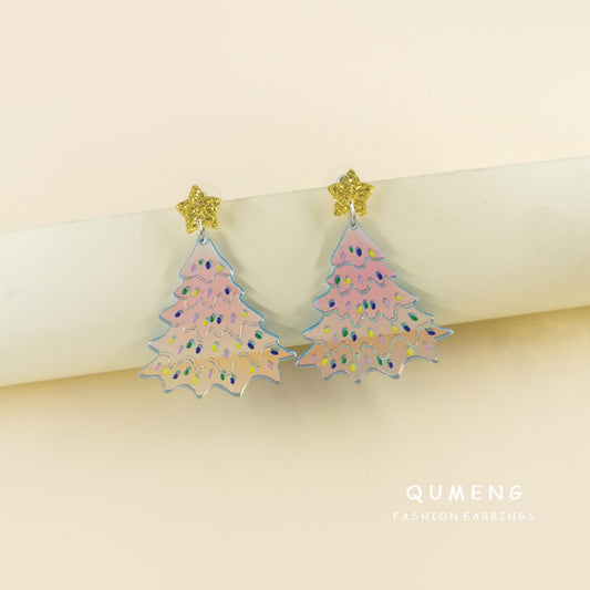 Acrylic Star Fantasy Neon Light Earrings (Minimo de Compra 2) MIC-QingM008