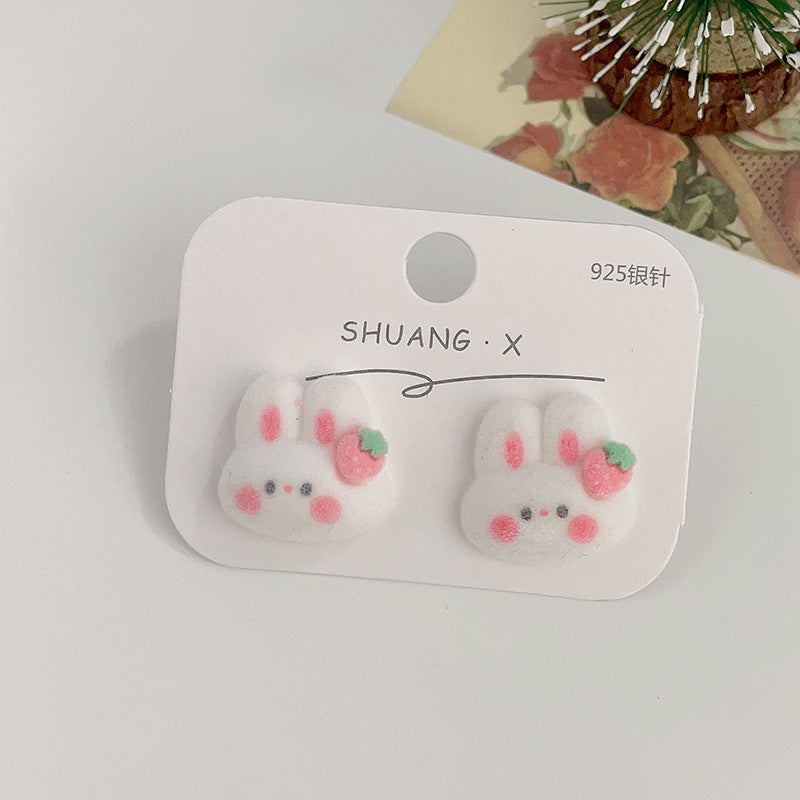 Acrylic flocked cute earrings (Minimo de Compra 2) MYA-ShuangX032