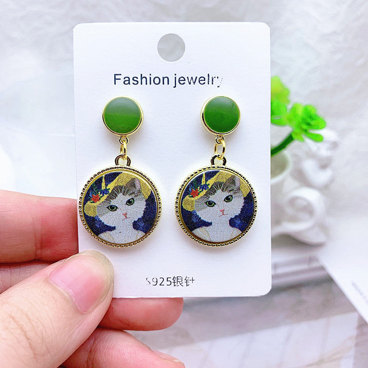 Acrylic cartoon milk tea cup earrings  (Minimo de Compra 2) MIC-ShiJ007