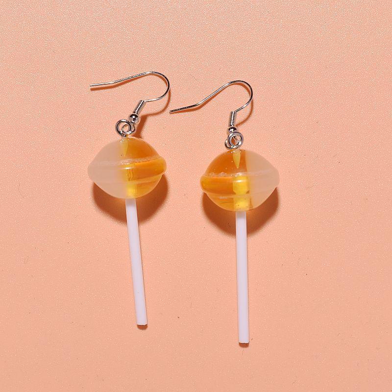 Resin round lollipop earrings MIC-XunT001