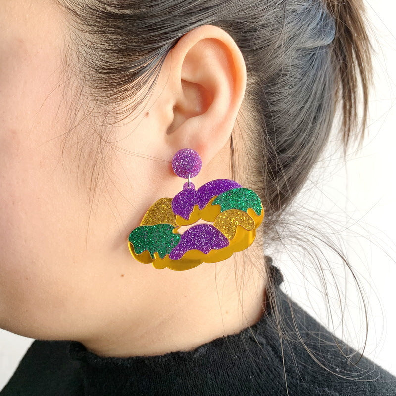 Acrylic Lobster Joker Earrings MYA-NingD048