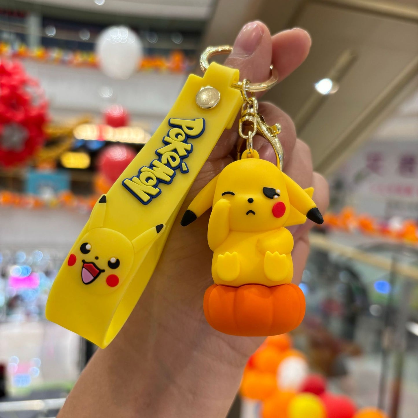 PVC cartoon pumpkin skin kachu keychain MIC-PengY051