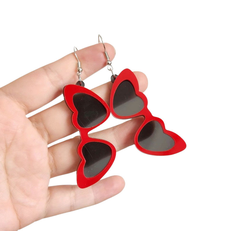 Acrylic Heart shaped Love Earrings MYA-XueP128