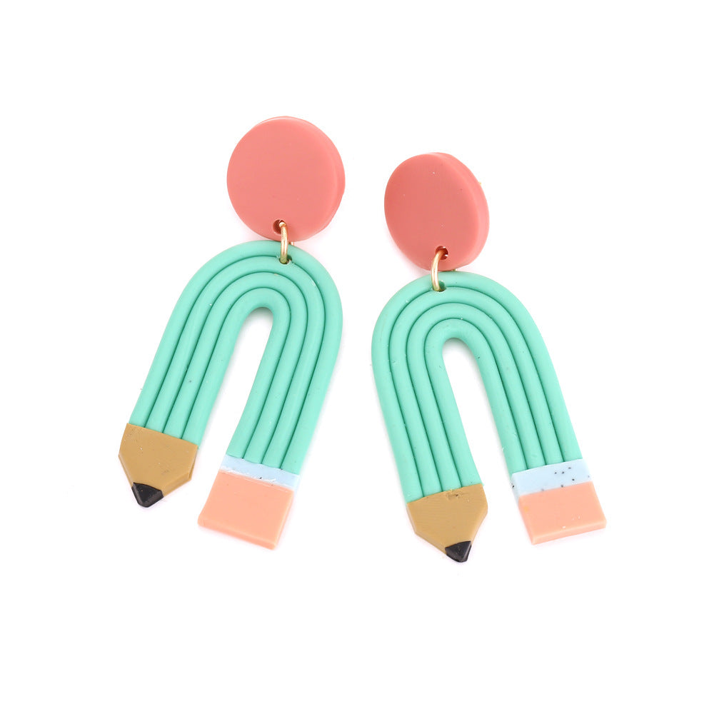 Alloy long U-shaped earrings MIC-ManY021